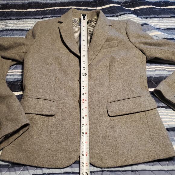 J. Crew Mercantile Size 2 Gray Schoolboy Blazer Wool Blend Preppy Academia - Picture 12 of 13